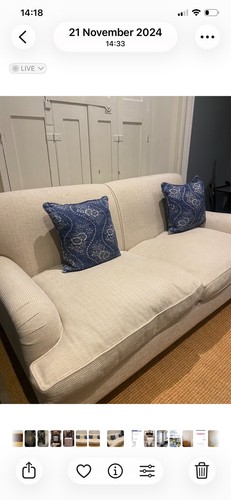 Oka cream sofa seater - oka, 2