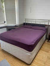DOUBLE BED WITH SILENT NIGHT MIRACOIL MATTRESS INCLUDED