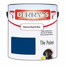 Dennys Tile Kitchen Tile Paint - Titanium Skyline Blue