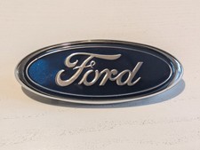 For Ford Badge Oval Blue/Chrome 145x 60mm Front/Rear Emblem Focus Mondeo Transit