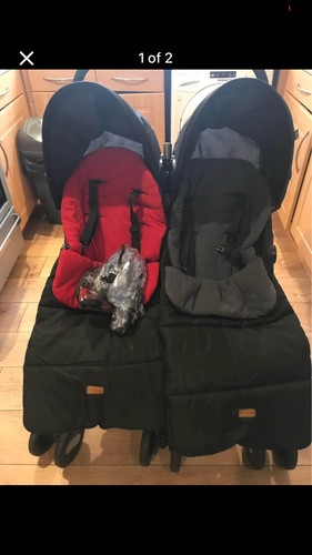 Double buggy pushchair used - double,