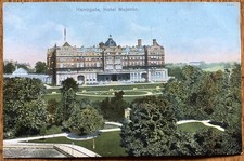 Harrogate Hotel Majestic Edwardian Yorkshire Postcard