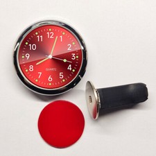 Car Dashboard Clock Stick-On Watch Quartz Red Accessories For Car Boat Vehicle