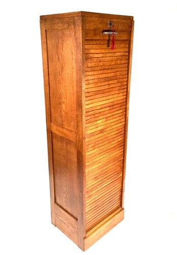 Antique wooden oak - wooden, tambour