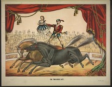 The two-horse act,Circus