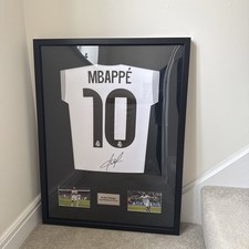 Kylian Mbappe  Real Madrid Framed Shirt With Signature
