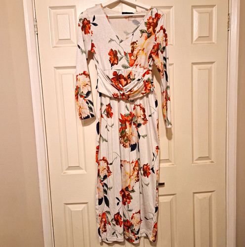 Women white orange - women's, floral