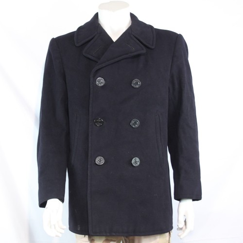 Ww2 navy pea coat wool - navy,