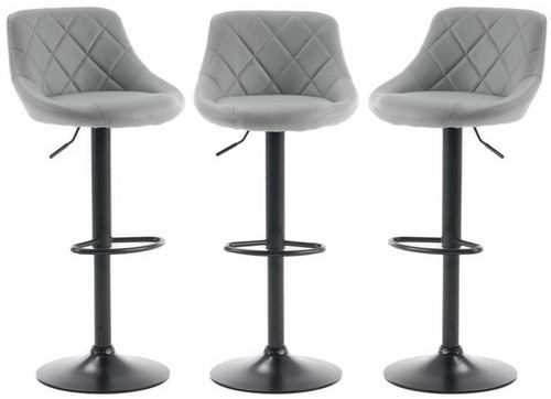 Bar stools black grey faux - x,