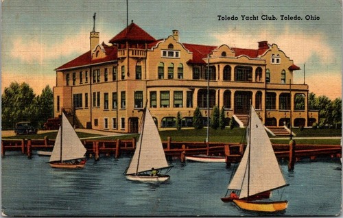 Postcard toledo yacht club - toledo,