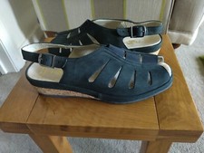 Black suede slingback sandals. Size 5.5. BNWOT