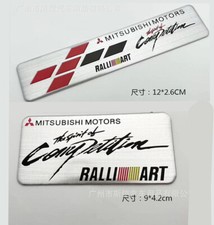 Car Body Emblem Aluminum Side Fender Rear Badge for MITSUBISHI Ralliart Art font