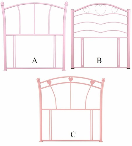 3ft single size pink metal
