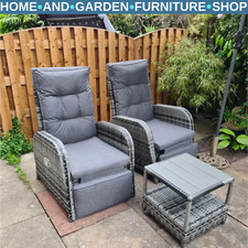3-Piece Rattan Sofa Set Patio