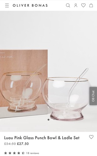 Oliver bonas luau pink glass - bonas,