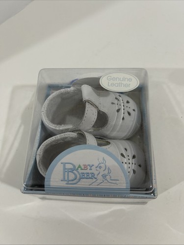 Nwt baby deer - white, leather