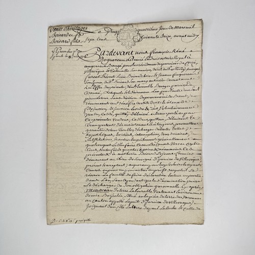 1777 antique french document - antique,