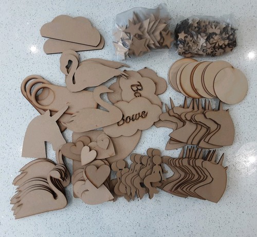 Mdf laser cut shapes - mdf, wooden
