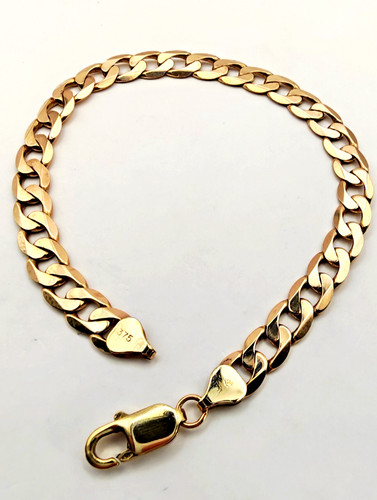 Solid 9ct gold curb - gold,
