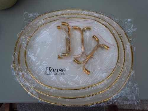 Set oval serving trays - set,