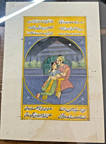Mughal miniature lovers on - miniature:,