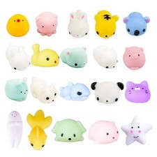 50x Cute Animal Squishies Kawaii Mochi Squeeze Stretch Stress Squishy Toy LOT