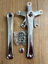 Retro Bicycle Parts NOS Stronglight 390 Crankset 170 mm 5-Arm with Bolts, silver