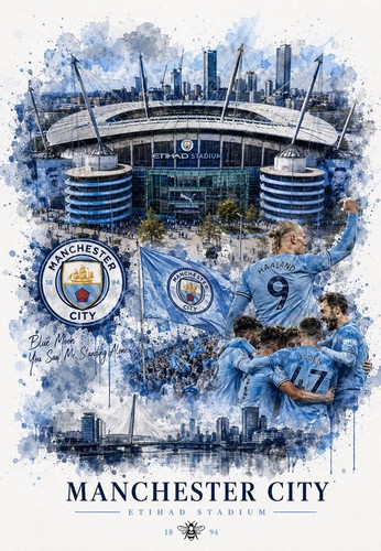 Manchester city poster - fc,