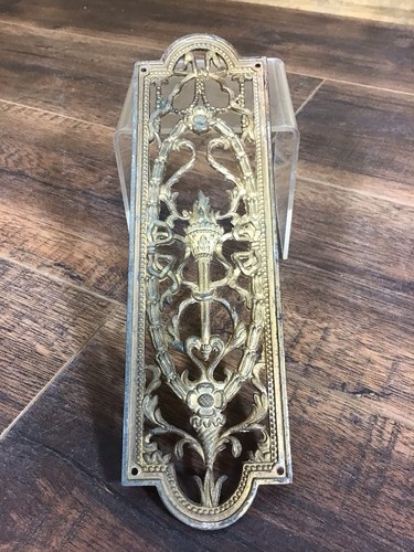 Antique pierced brass finger - pierced,