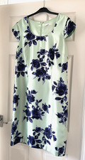 NEW Wedding Outfit Dress Jacques Vert Beautiful Mint Green Blue Flower Sz 14/16