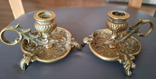 Pair vintage brass - pair, scottish