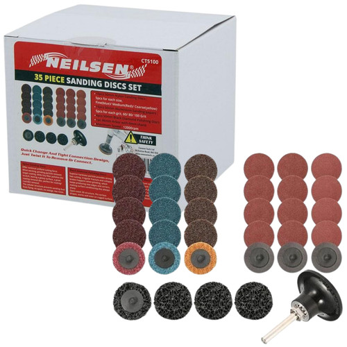 35pc sanding discs - 2", type