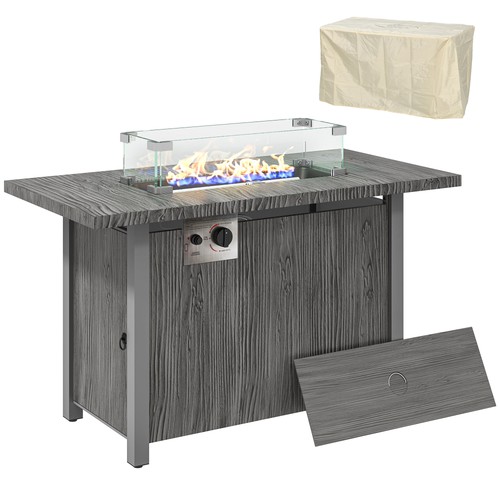 Outsunny gas fire pit table - outsunny,