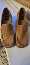 Ladies Camel Croc Leather