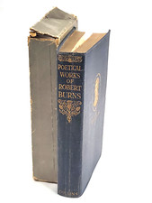 Collins Poetical Works of Robert Burns Dated 1930 Leather Bound Boxed Cover
