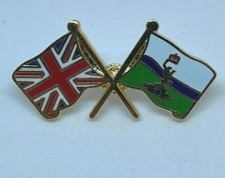 Royal Signals and Union Jack Flag Military Metal Lapel Pin Badge