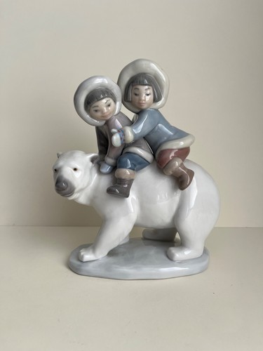Lladro eskimo riders porcelain - eskimo,