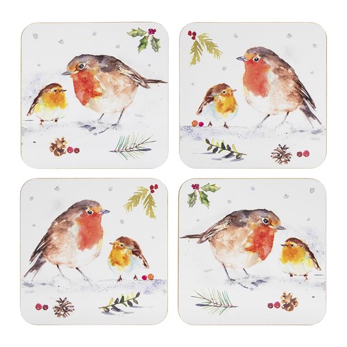 Christmas coasters cork back - christmas,