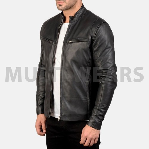 Men black genuine leather - men’s,