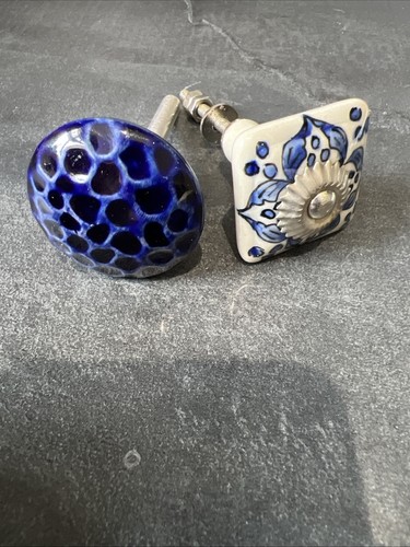 Vintage ceramic draw handle - ceramic,