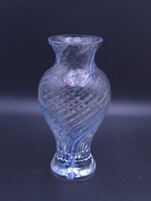 Caithness Glass Flamenco Chinese Vase Blue with Box