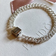 Pandora - Cuban Chain CZ Pave Bracelet - Size 16 With Box