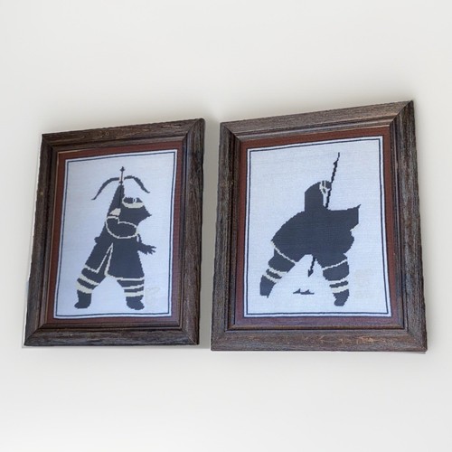 Vintage pair eskimo painting - ,