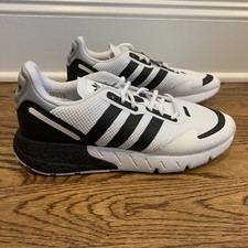 Adidas Originals ZX 1K Boost White Black Running Shoes Men's Size 10 FX6510
