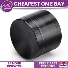 BLACK 4 Part 50 mm Grinder Magnetic Metal Diamond Teeth Grinder UK
