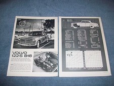 1962 Volvo 122-S B-18 Vintage Road Test Info Article "It May Look the Same...."