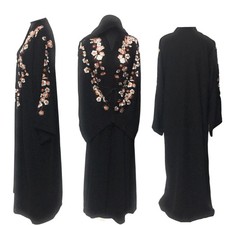 Women Black Embroidery Abaya