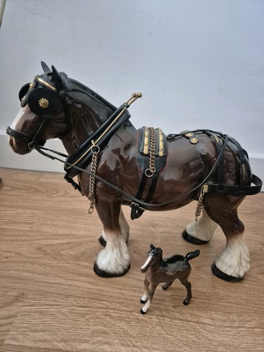 Vintage ceramic shire - ceramic, horse