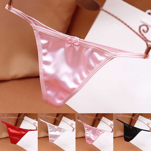 Solid color silk thong - solid,