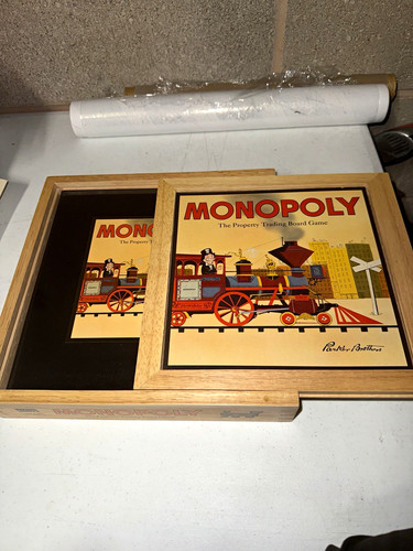 Monopoly wooden box board game - wooden,
